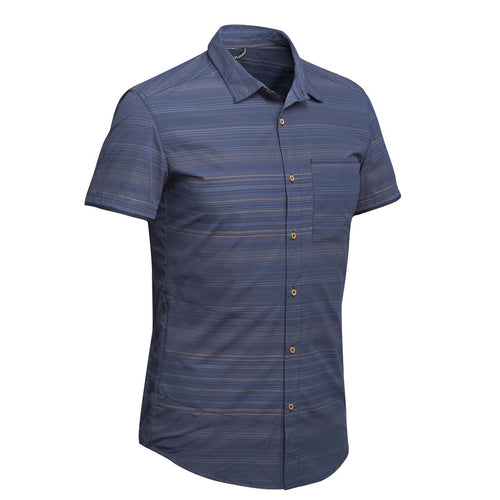 





Men’s Short-Sleeved Travel Shirt - Blue Striped